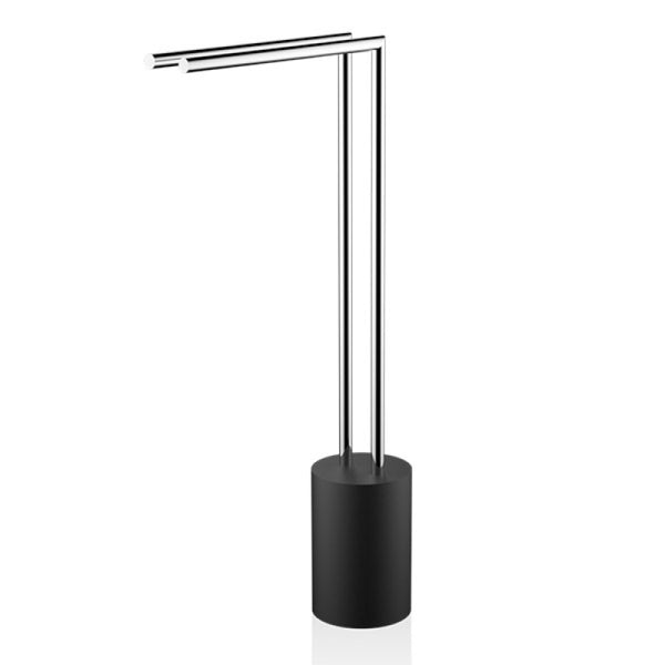 Decor Walther Stone Ayaklı Havluluk, 41xh81x14cm - Mat Siyah/Krom