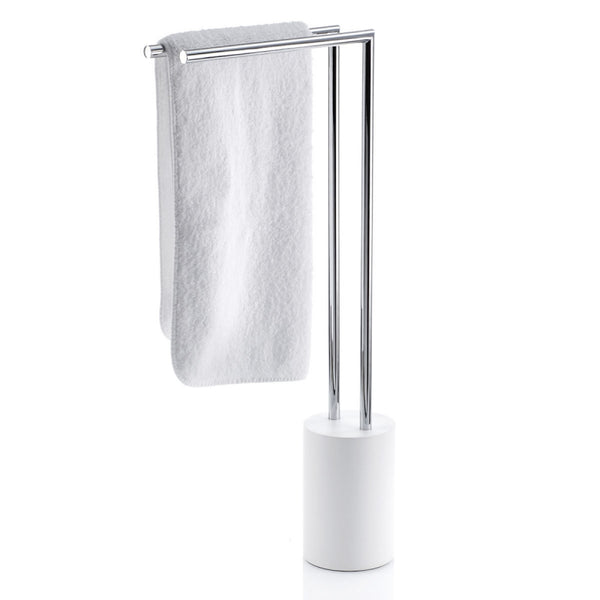 Decor Walther Stone Ayaklı Havluluk - Beyaz/Krom
