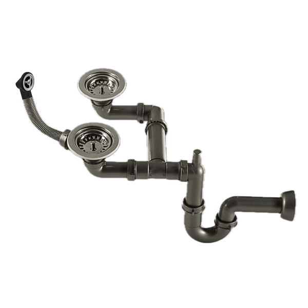 Teka 1.5 Göz Eviye Sifon Takımı (Oval Yuvarlak Taşmalık)