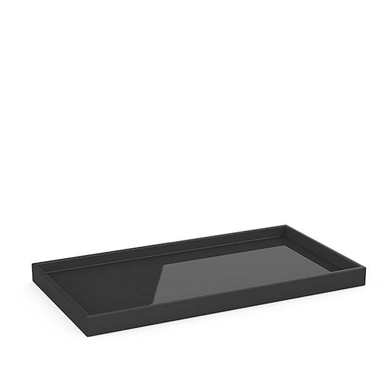 Decor Walther Tepsi, Porselen Tezgah Üstü, 30xh2x16cm - Siyah
