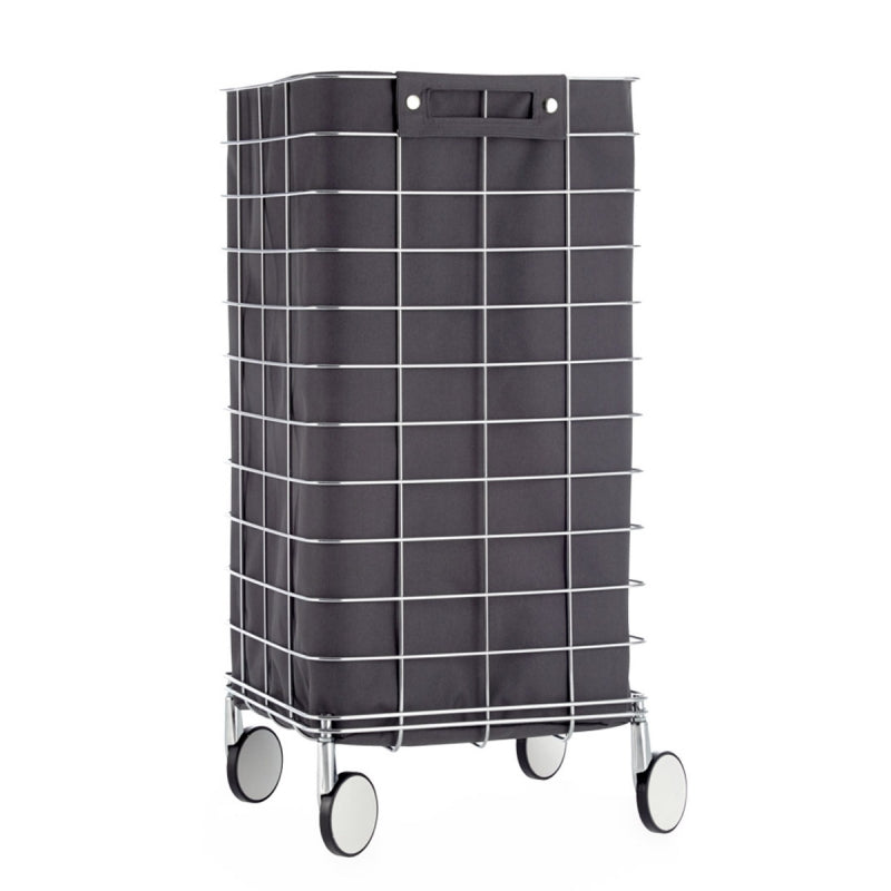 Decor Walther Trolley Çamaşır Sepeti, Tekerlekli - Antrasit/Krom