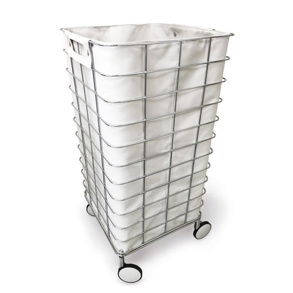 Decor Walther Trolley Çamaşır Sepeti, Tekerlekli - Beyaz/Krom